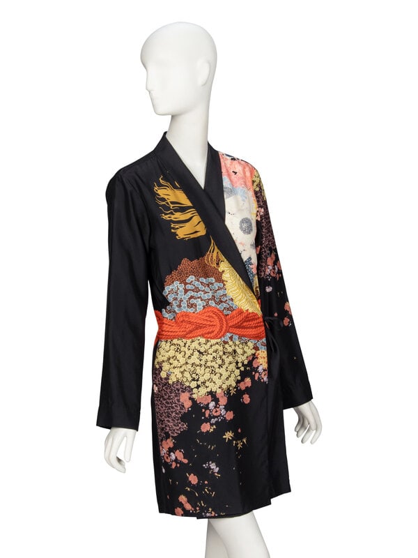 DRIES VAN NOTEN, PRINTED SILK ROBE - 2