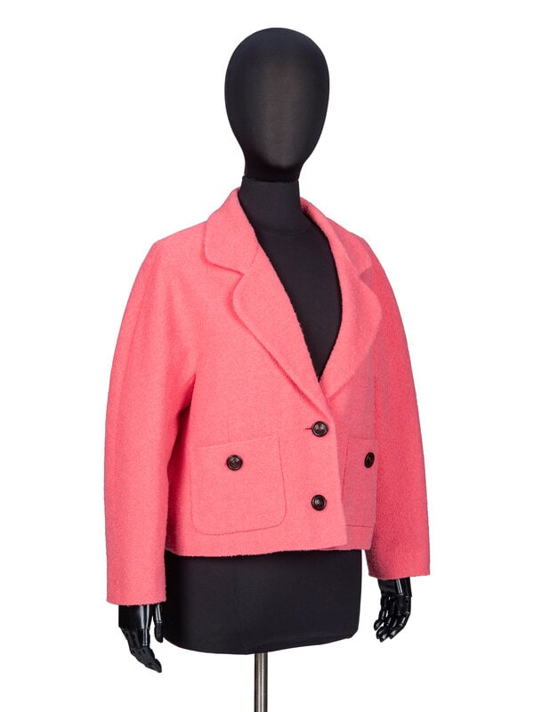 GUCCI, PINK TWEED BOXY JACKET - 2