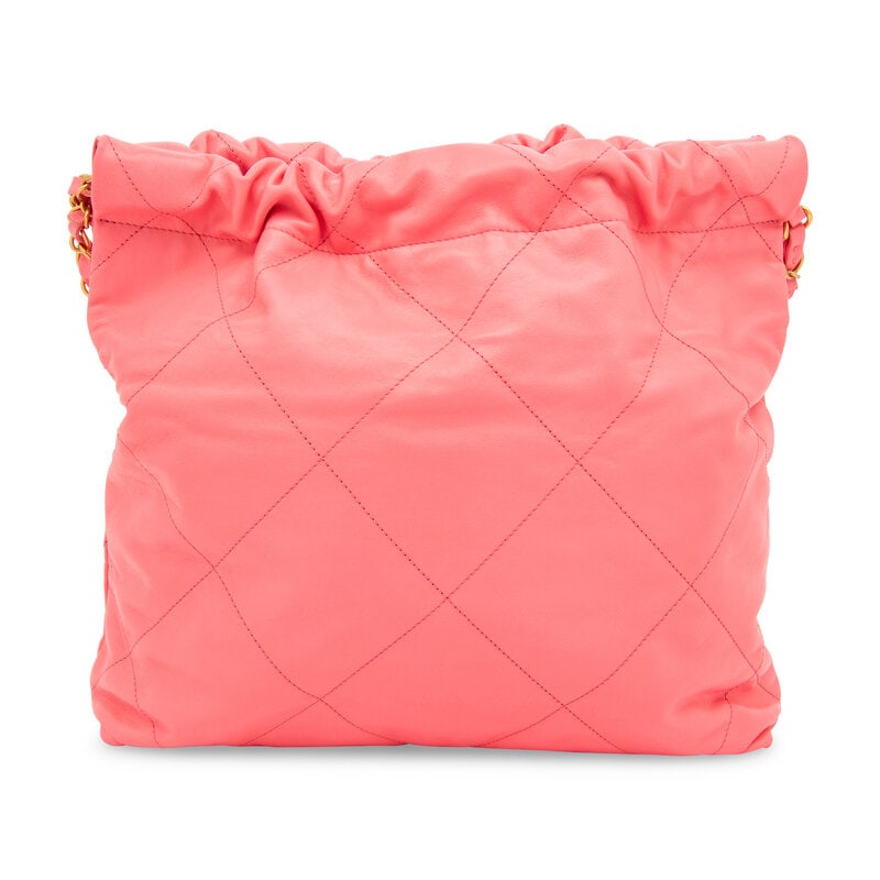 CHANEL, PINK LEATHER 22 TOTE - 2