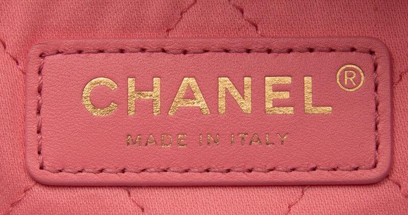 CHANEL, PINK LEATHER 22 TOTE - 7