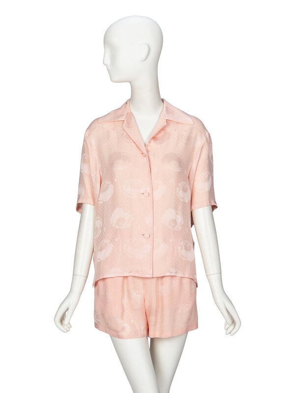 GUCCI, SILK ROBE & LOUNGE SHORT SET - 3