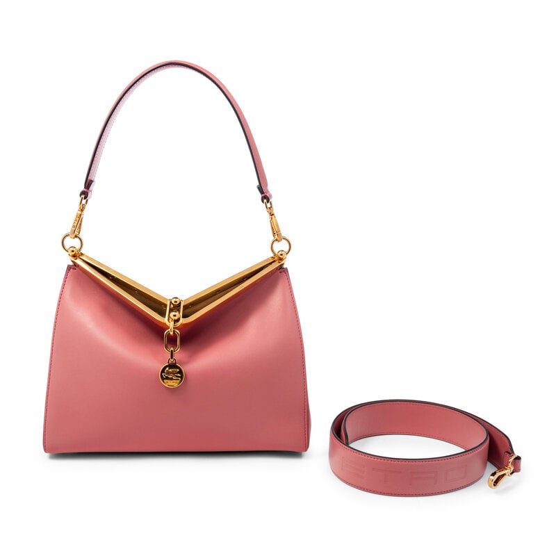 ETRO, PINK LEATHER VELA BAG (1 of 4)