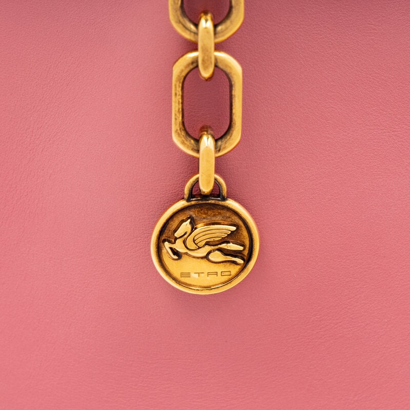 ETRO, PINK LEATHER VELA BAG - 4