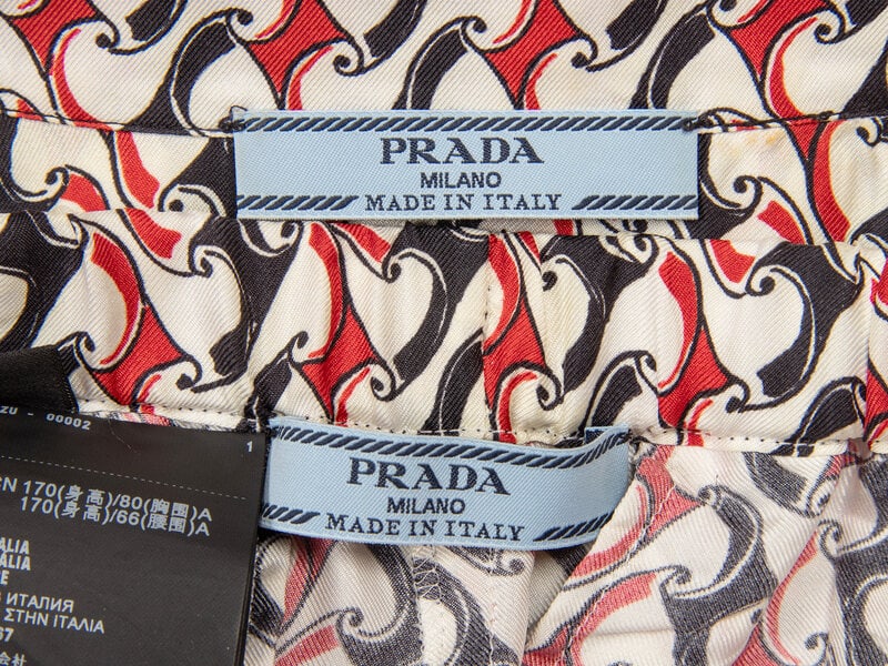 PRADA, PRINTED SILK TWILL PAJAMA ENSEMBLE - 4