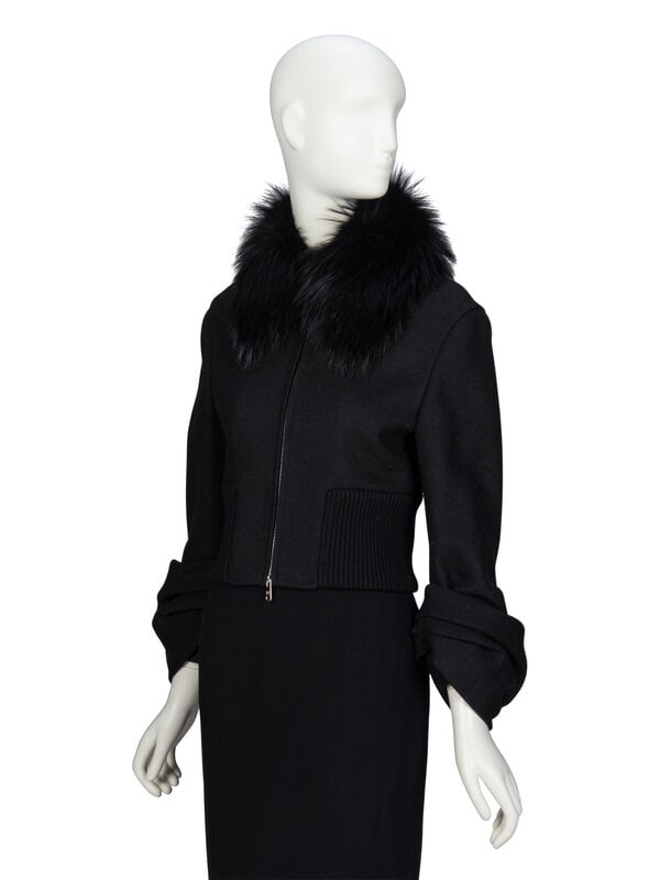 PRADA, FUR COLLAR CROP JACKET, A/W 2013 - 2