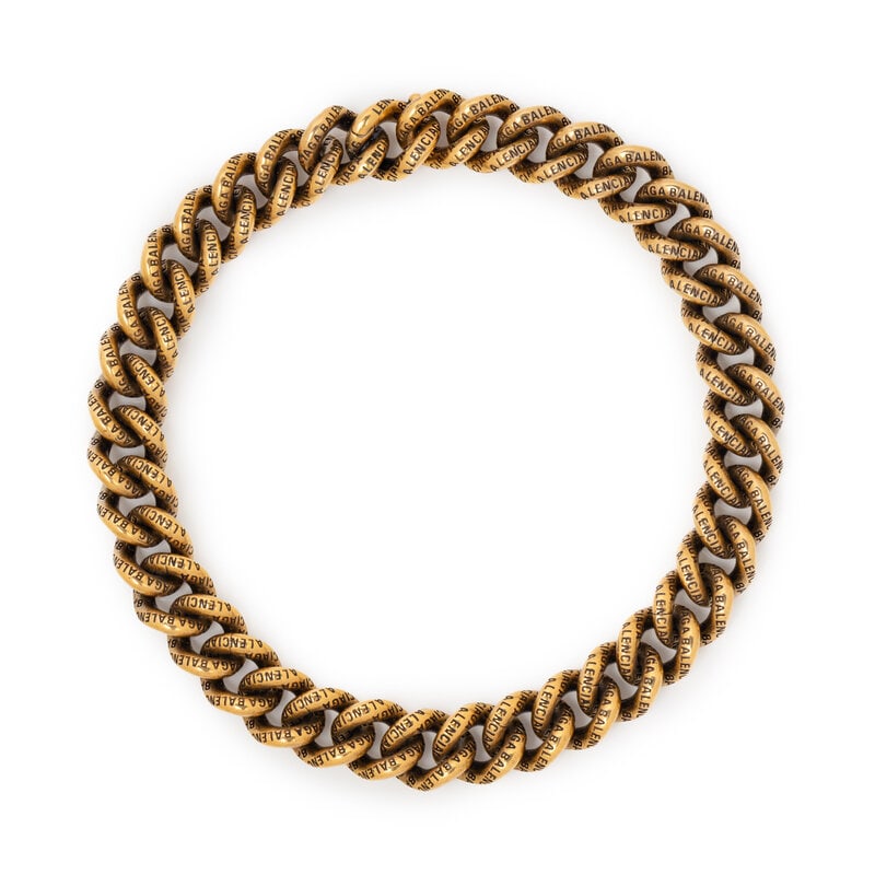 BALENCIAGA, OVERSIZE LOGO CHAIN NECKLACE - 3