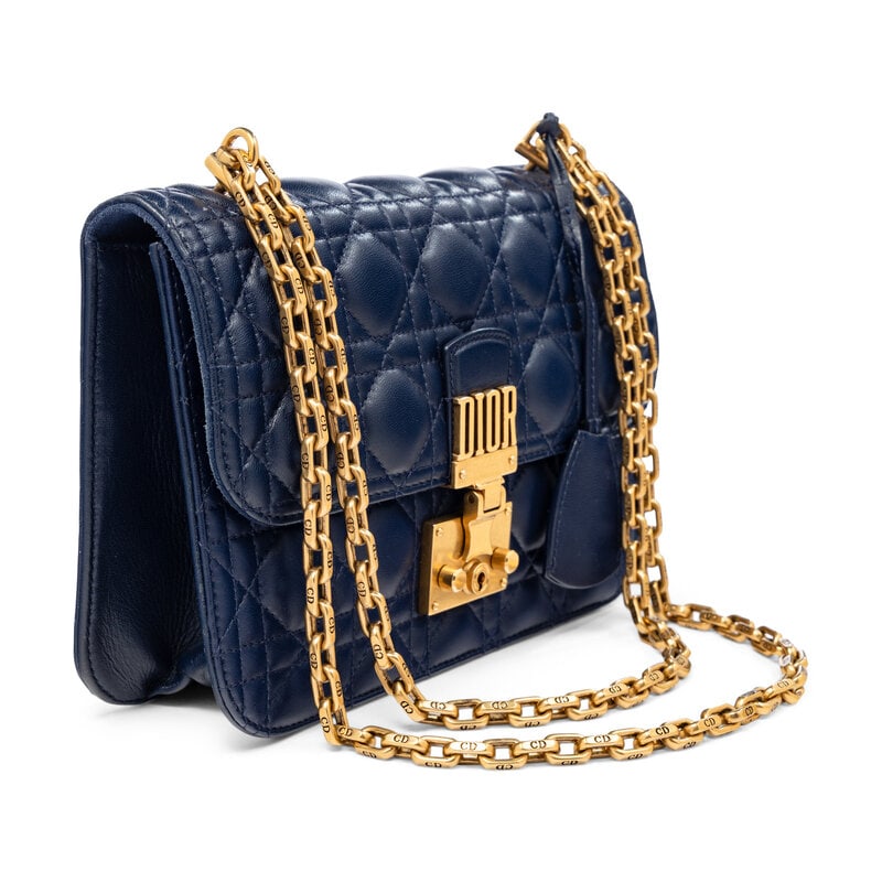 CHRISTIAN DIOR, NAVY DIORADDICT FLAP BAG - 2