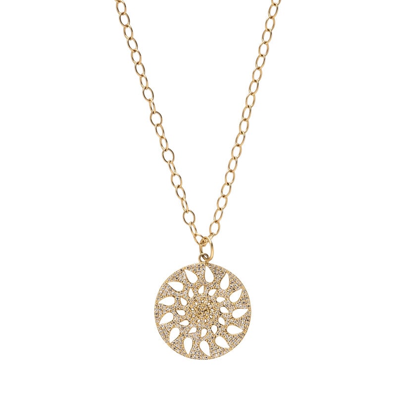 PHILLIPS HOUSE, YELLOW GOLD AND DIAMOND PENDANT NECKLACE (1 of 4)