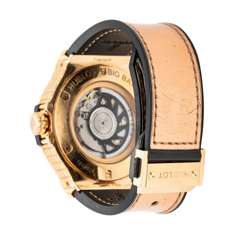 HUBLOT, 'BIG BANG CAVIAR' 18K ROSE GOLD AND DIAMOND DATE WATCH, BOX - 2