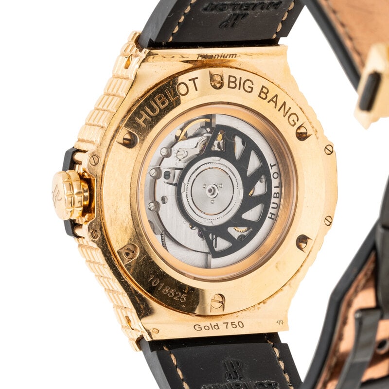 HUBLOT, 'BIG BANG CAVIAR' 18K ROSE GOLD AND DIAMOND DATE WATCH, BOX - 3
