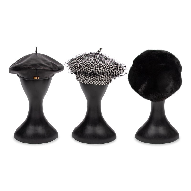 DIOR & DENNIS BASSO, THREE BERETS - 2