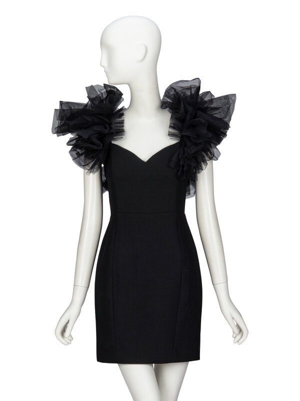 SAINT LAURENT, TULLE RUFFLE MINIDRESS, 2016 (1 of 4)