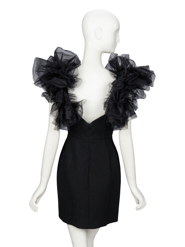 SAINT LAURENT, TULLE RUFFLE MINIDRESS, 2016 - 3