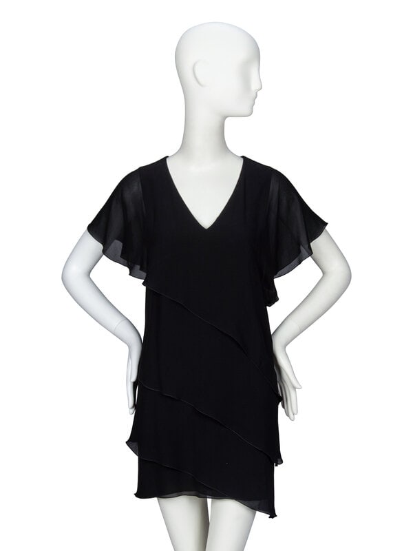 SAINT LAURENT, SILK GEORGETTE MINIDRESS (1 of 4)