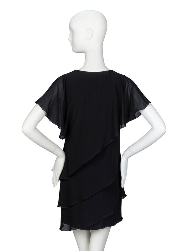 SAINT LAURENT, SILK GEORGETTE MINIDRESS - 3