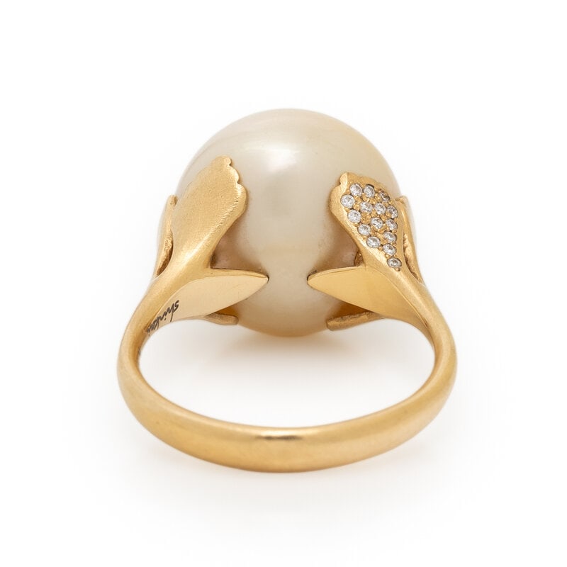 SHIRKAI, CULTURED PEARL AND DIAMOND RING - 3