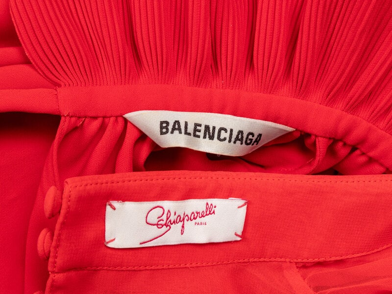 SCHIAPARELLI & BALENCIAGA, TWO RED BLOUSES - 3