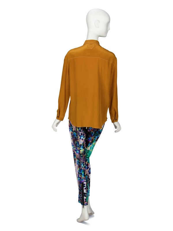 PRADA, SILK BLOUSE & PRINTED PANTS - 2