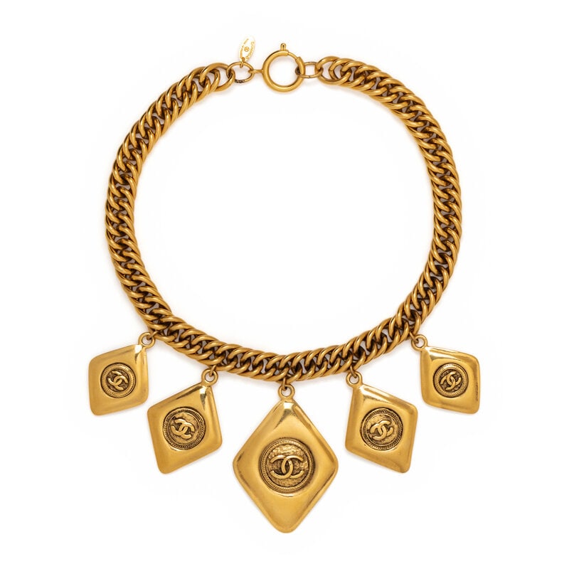CHANEL, DIAMOND-SHAPED CHARM NECKLACE (1 of 4)