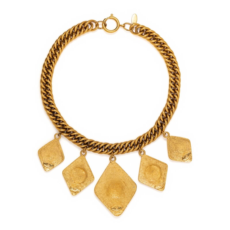 CHANEL, DIAMOND-SHAPED CHARM NECKLACE - 2