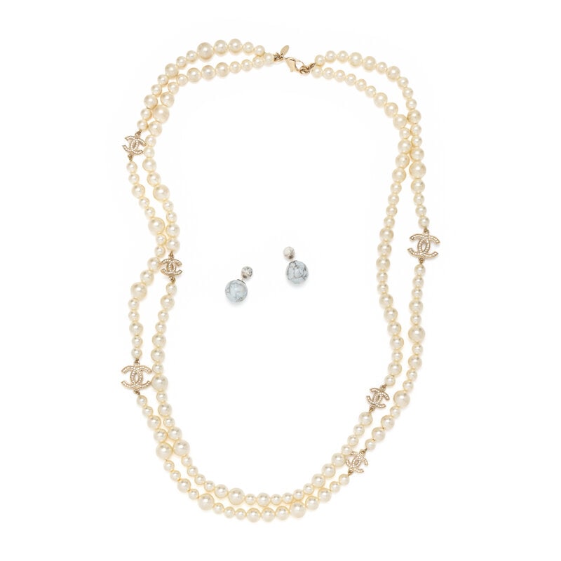 CHANEL & DIOR, NECKLACE & EARRINGS - 3