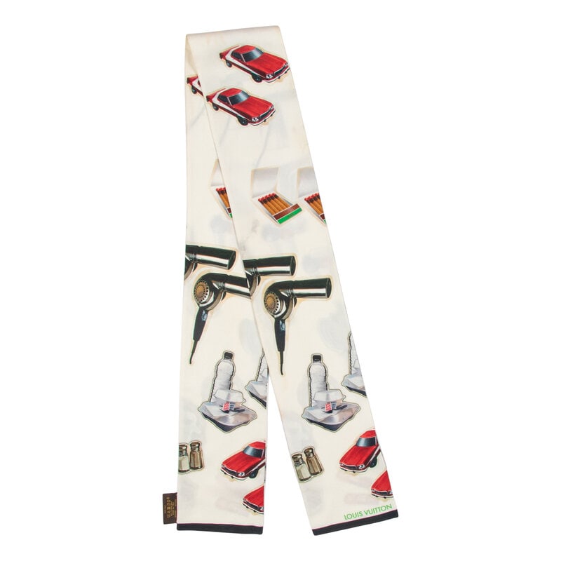 LOUIS VUITTON, THREE PRINTED SILK SCARVES - 3