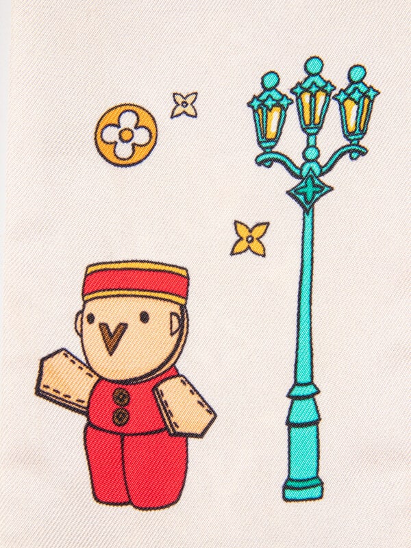 LOUIS VUITTON, THREE PRINTED SILK SCARVES - 5