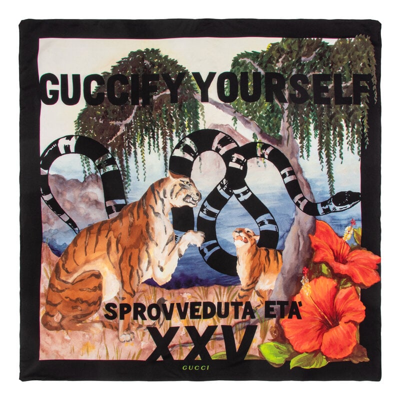 GUCCI, FIVE PRINTED SILK SCARVES - 2