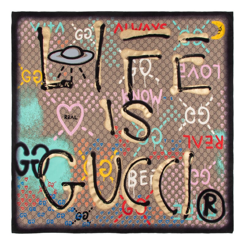 GUCCI, FIVE PRINTED SILK SCARVES - 5