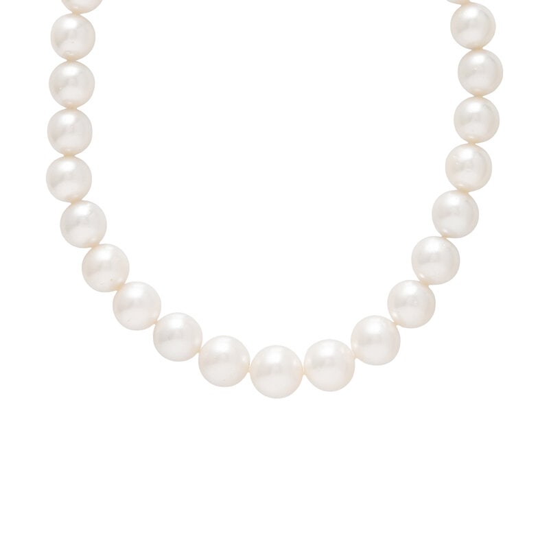 CULTURED PEARL AND DIAMOND NECKLACE - 2