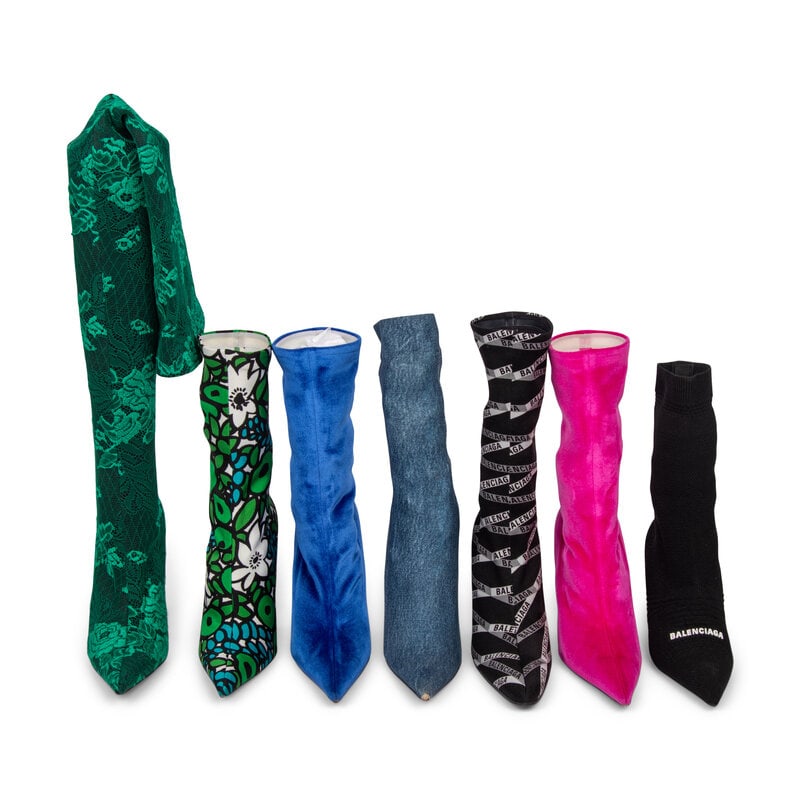 BALENCIAGA, SEVEN PAIRS OF SOCK BOOTS - 2