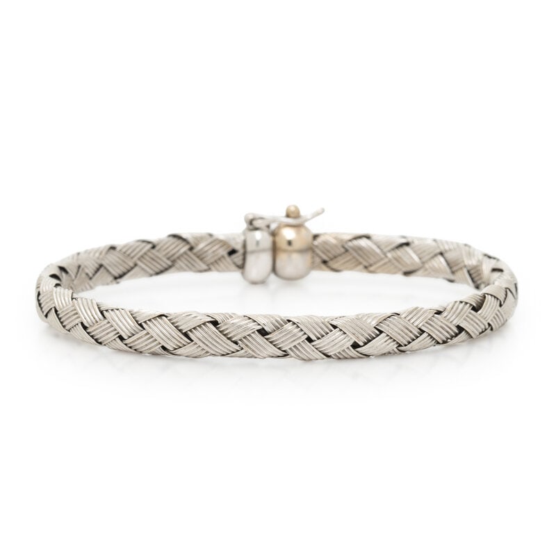 WHITE GOLD MESH BRACELET (1 of 2)