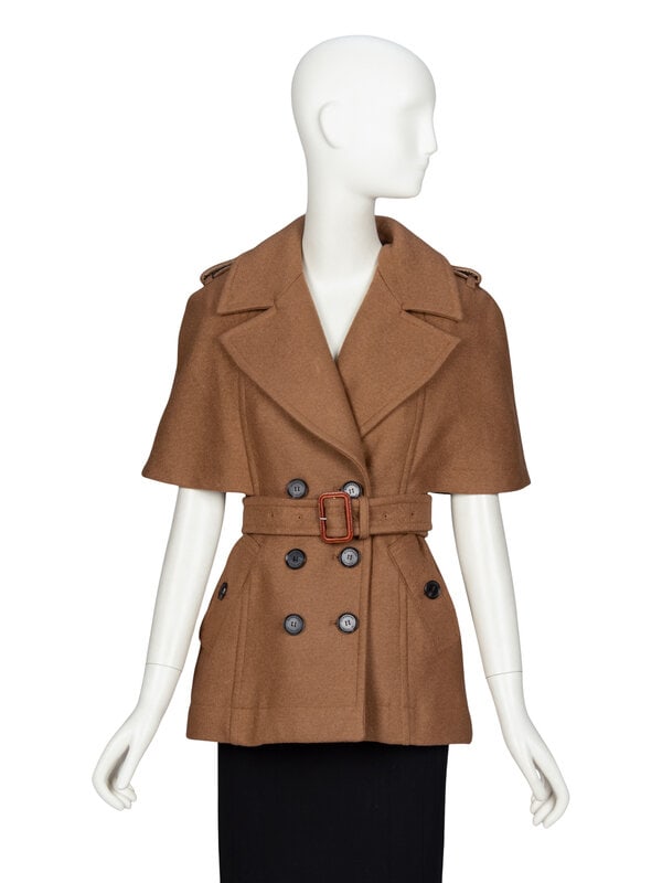 BURBERRY, SHORT WOOL CAPELET COAT (1 of 4)