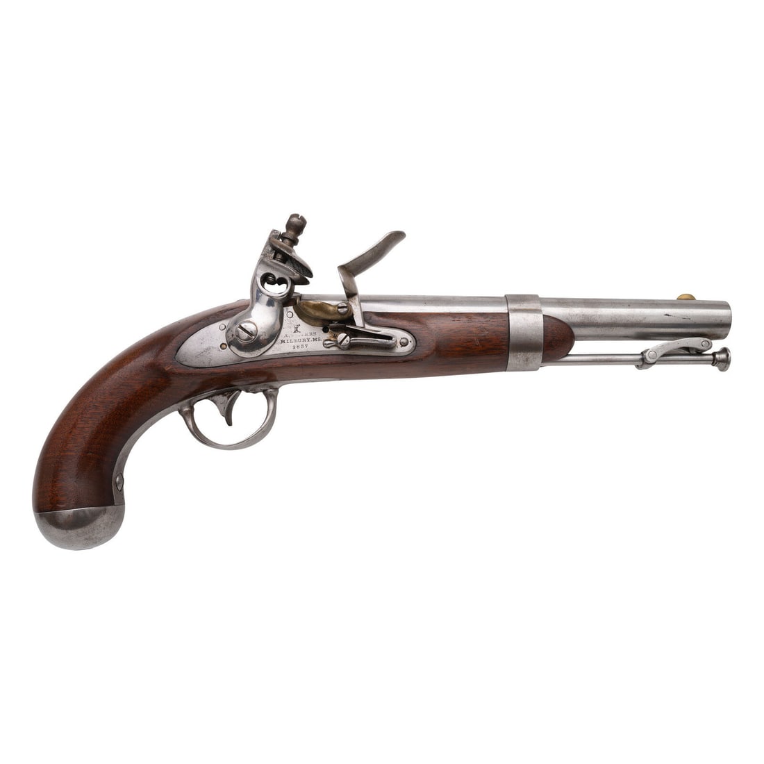 US Model 1836 Flintlock Pistol by Waters (1 of 6)