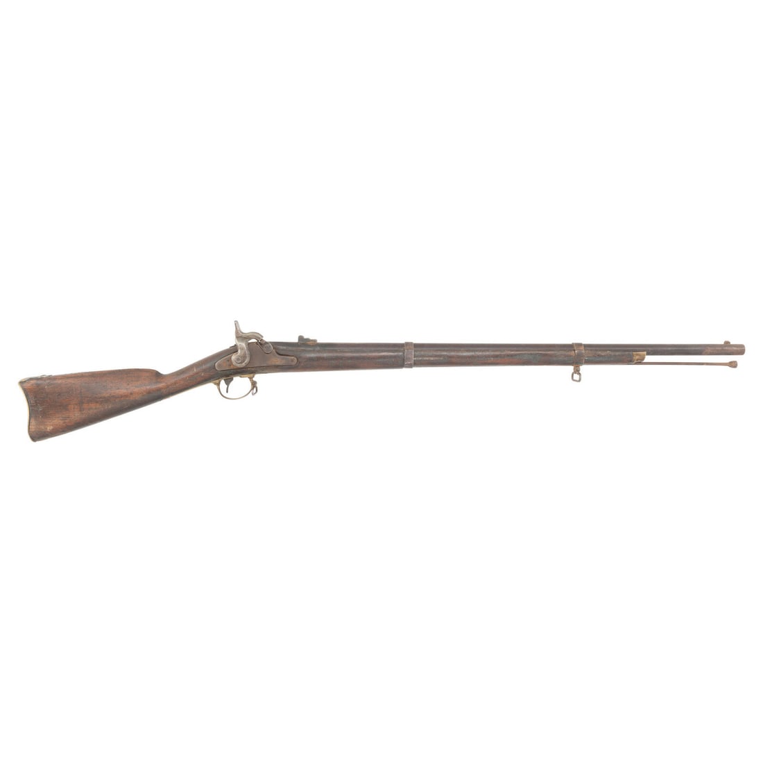 Composite "Richmond" Short Rifle: Composite "Richmond" Short Rifle American Civil War .60 caliber smoothbore. 33.25" barrel. NSN. Bright finish, iron and brass furniture, walnut stock. Single shot percussion muzzleloading "rifle" that