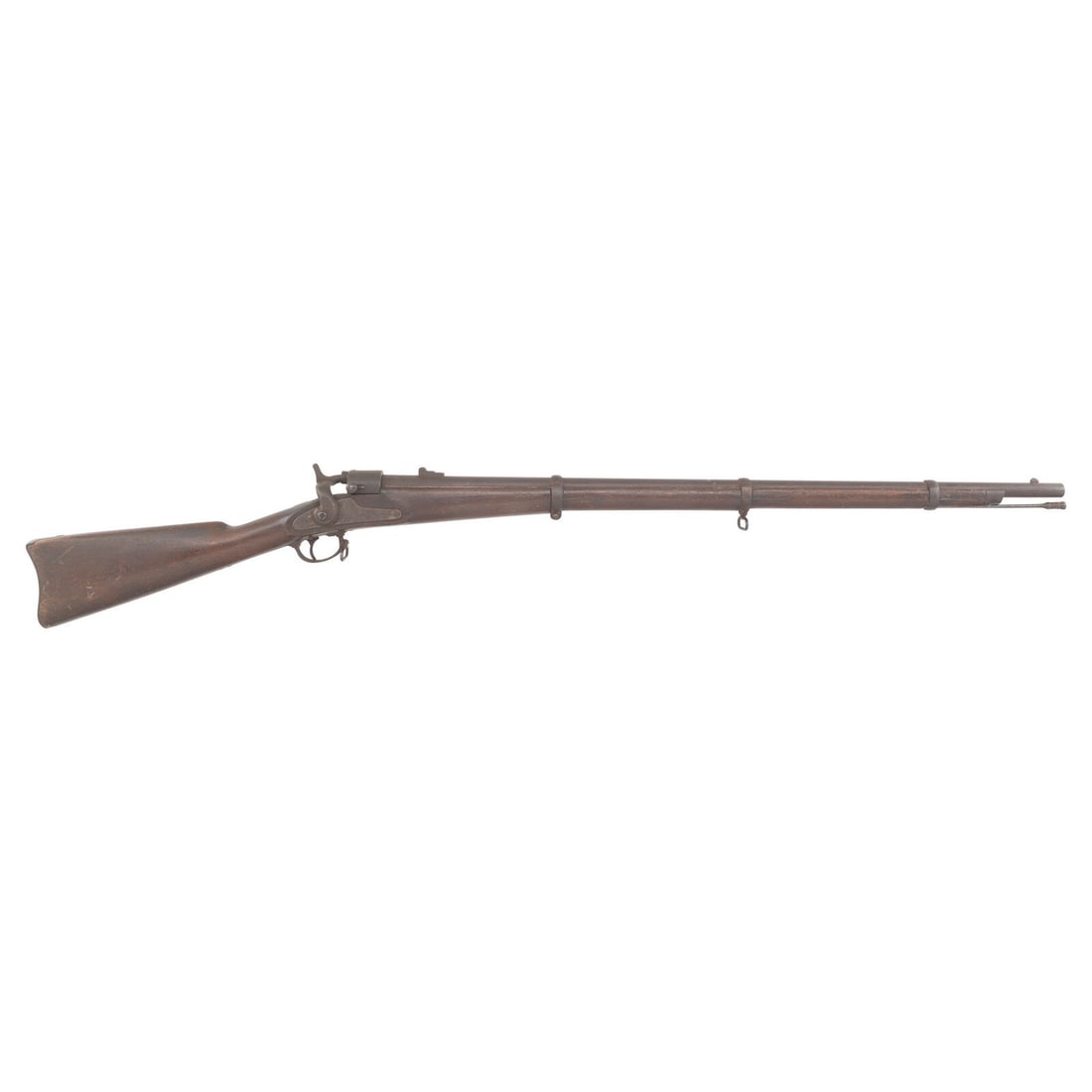 US Model 1865 Joslyn Rifle: US Model 1865 Joslyn Rifle American Civil War .50 Joslyn Rimfire. 34.5" barrel. SN: 2226. Heavily oxidized metal, iron mountings, walnut stock with three rounded screw-clamping barrel bands. Single sh