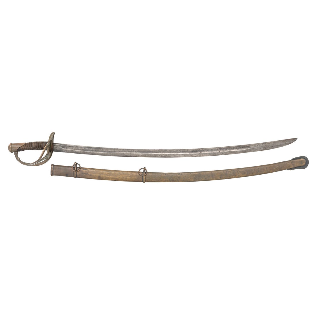Leech & Ridgon Cavalry Officer's Saber with Brass Scabbard (1 of 9)