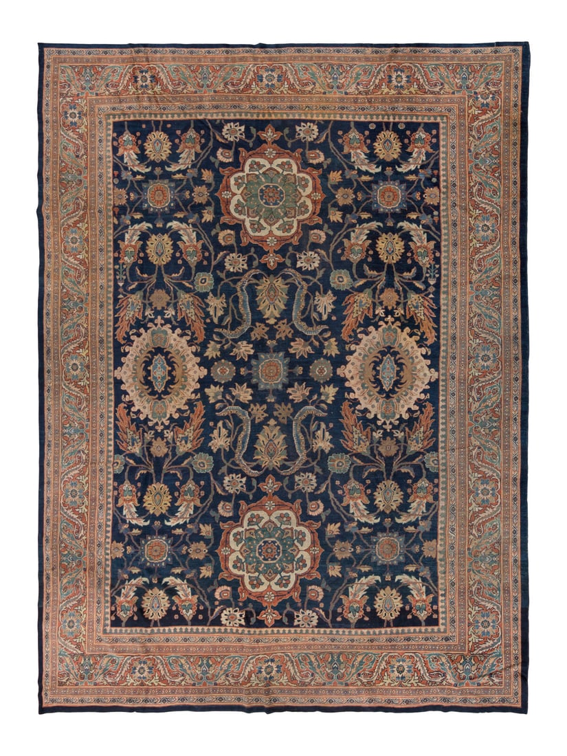A Mahal Carpet: A Mahal Carpet West Persia, Late 19th Century 15 feet 8 inches x 12 feet 1 inch. Property from a Private Family Trust This lot is located in Chicago.