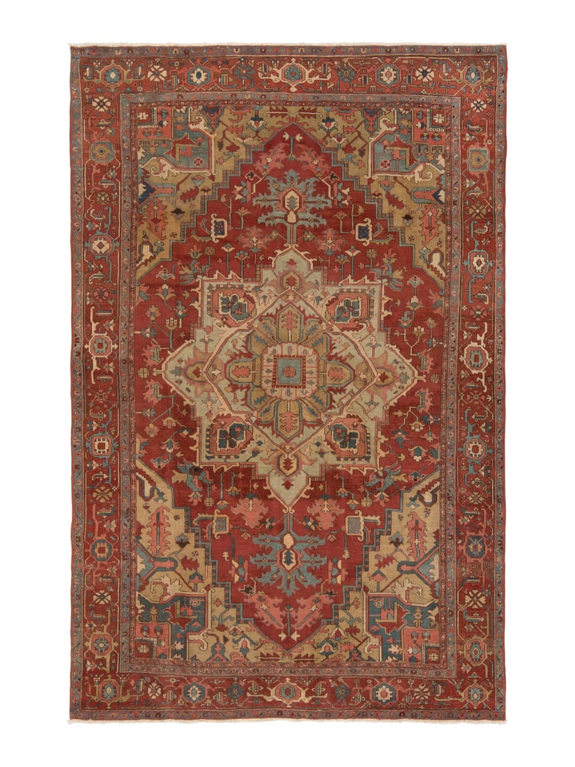 A Heriz Carpet: A Heriz Carpet Northwest Persia, Early 20th Century 12 feet 8 inches x 9 feet 7 inches. Property from a Private Family Trust This lot is located in Chicago.