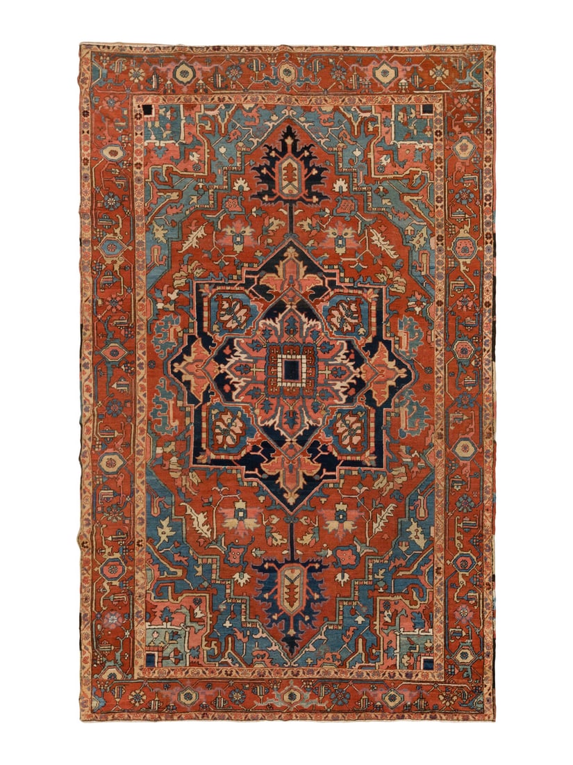 A Heriz Carpet: A Heriz Carpet Northwest Persia, Second Quarter 20th Century 12 feet 2 inches x 8 feet 3 inches. Property from a Private Family Trust This lot is located in Chicago.