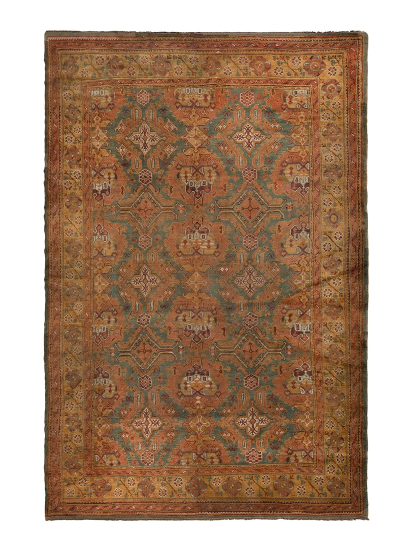 An Oushak Carpet: An Oushak Carpet West Anatolia, Late 19th Century 15 feet 2 inches x 9 feet 4 inches. Property from a Private Family Trust This lot is located in Chicago.