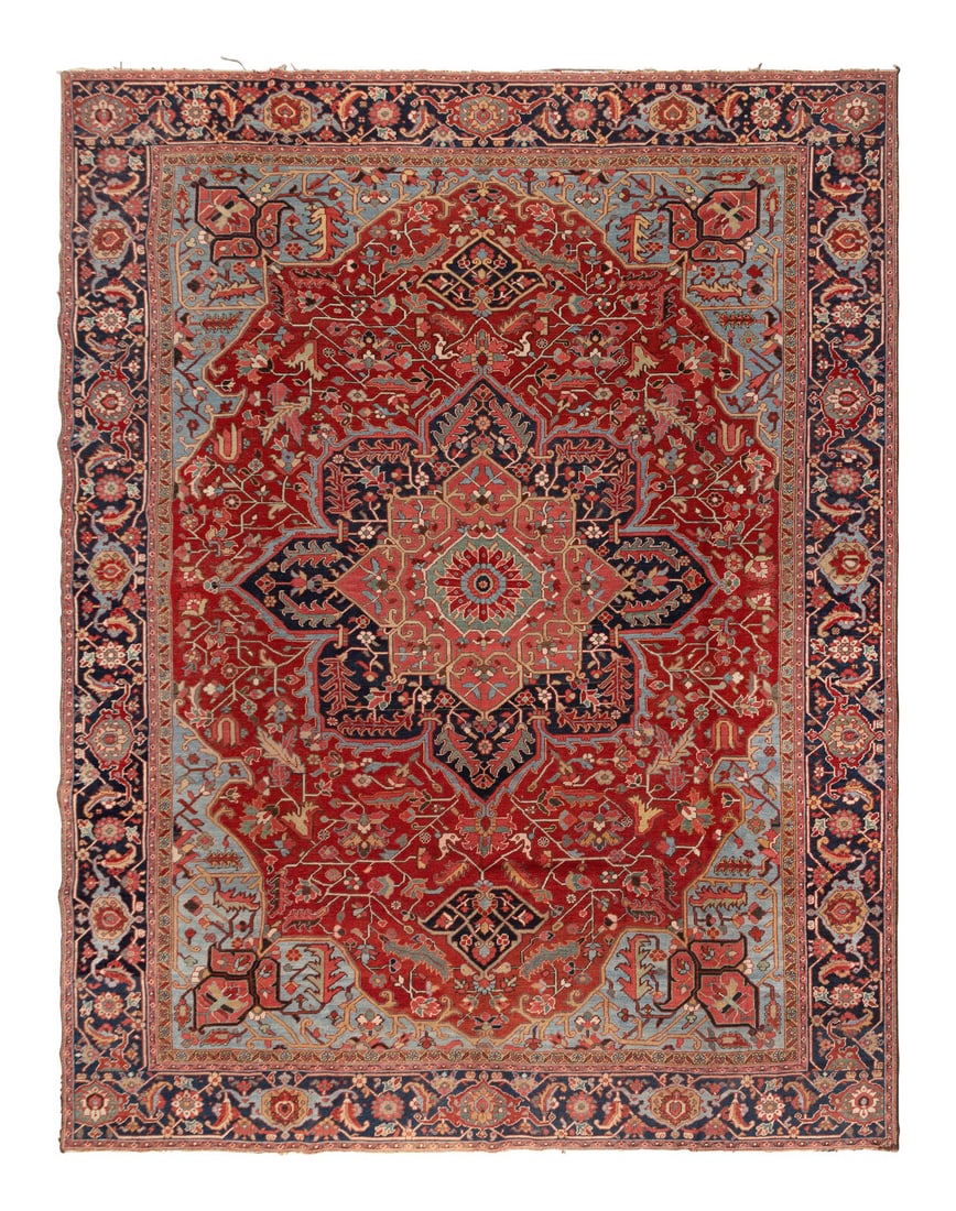 A Heriz Carpet: A Heriz Carpet Northwest Persia, Early 20th Century 14 feet 1 inch x 11 feet 7 inches. Property from a Private Family Trust This lot is located in Chicago.