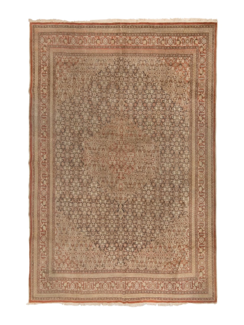 A Tabriz Carpet: A Tabriz Carpet Northwest Persia, Late 19th Century 13 feet 10 inches x 10 feet 9 inches. Property from a Private Family Trust This lot is located in Chicago.