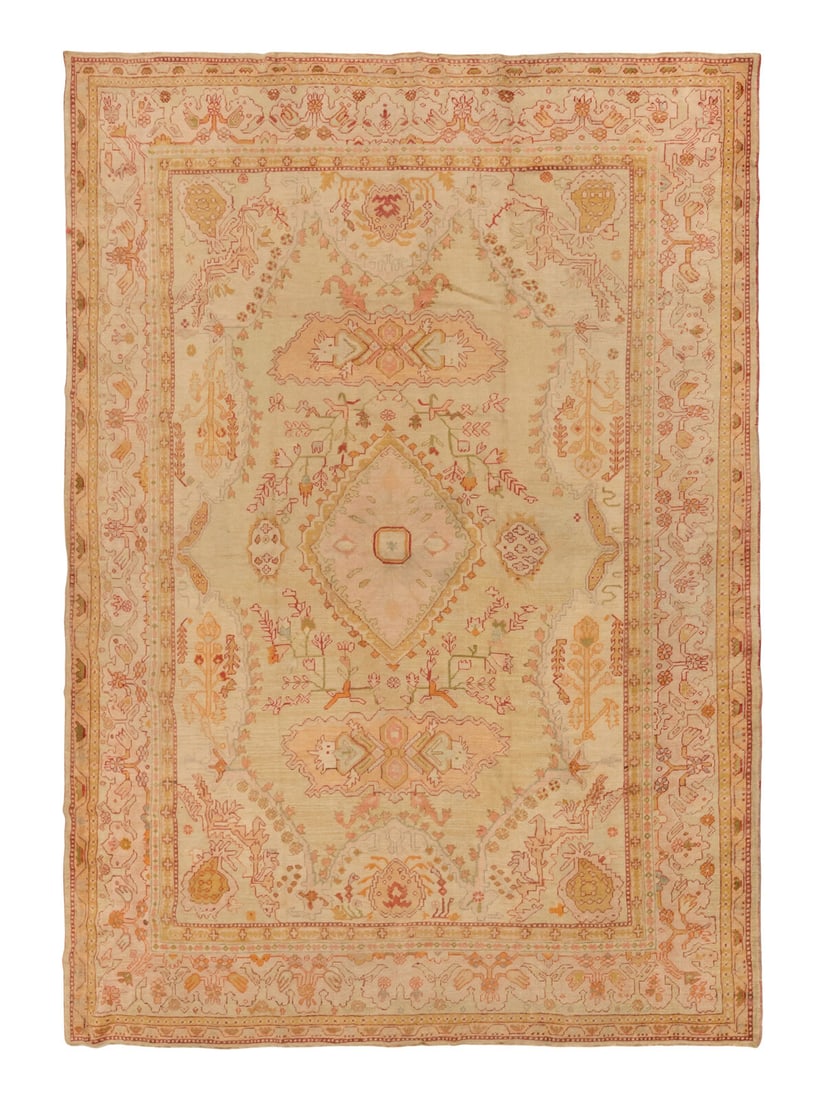An Oushak Carpet: An Oushak Carpet West Anatolia, Late 19th Century 14 feet 11 inches x 11 feet 7 inches. Property from a Private Family Trust This lot is located in Chicago.