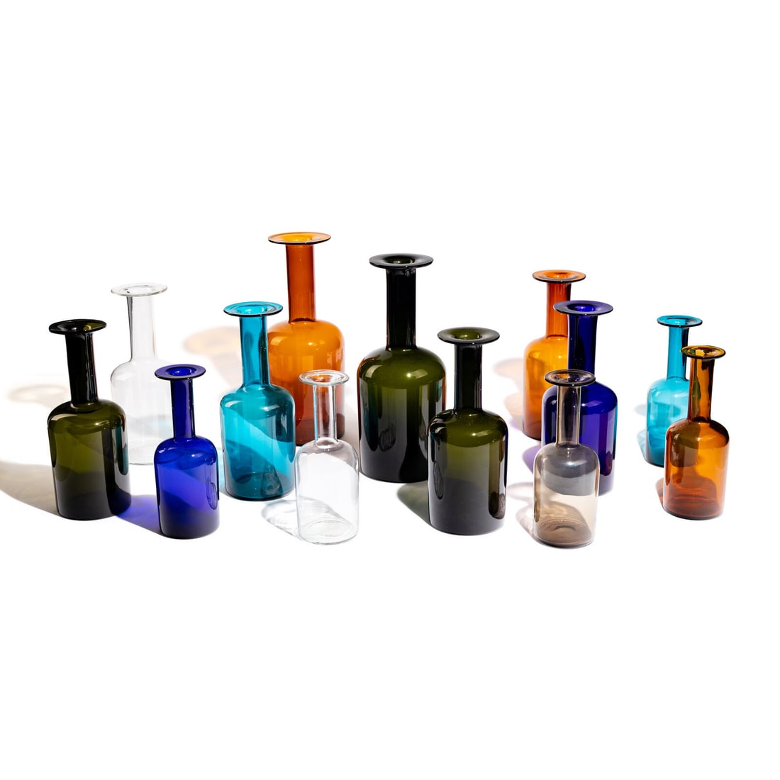 Otto Brauer & Per Lütken (1911-1984 | 1916-1998) A collection of 13 vasesHolmegaard (1 of 4)