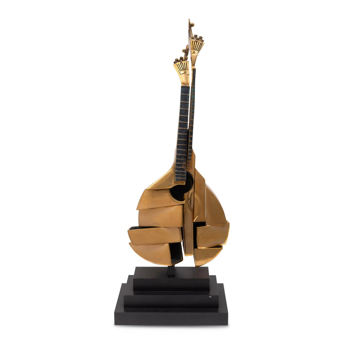 Arman (French/American, 1928-2005) Variation I/Abacal, 2002: Arman (French/American, 1928-2005) Variation I/Abacal, 2002 bronze with golden patina (on stone base?) signed and numbered XXX/XXX 34 x 12 1/2 x 8 inches. This lot is located in Chicago. Published by