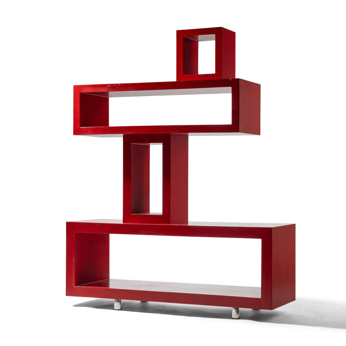 Postmodern 21st Century Red Shelving Unit (1 of 2)