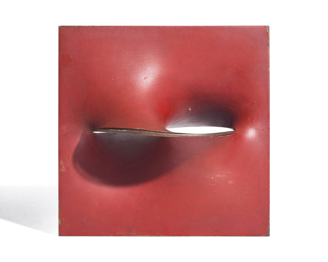 Robert Engman (American, 1927-2018) Square–Circle Study (red maquette) (1 of 3)