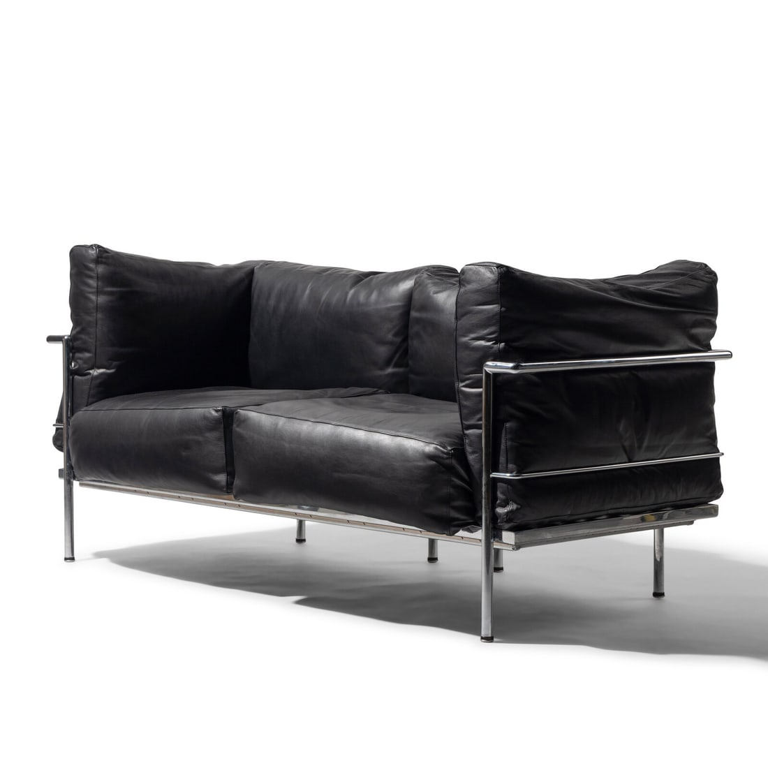 after Charlotte Perriand, Pierre Jeanneret and Le Corbusier 20th Century LC2-Style Settee (1 of 3)