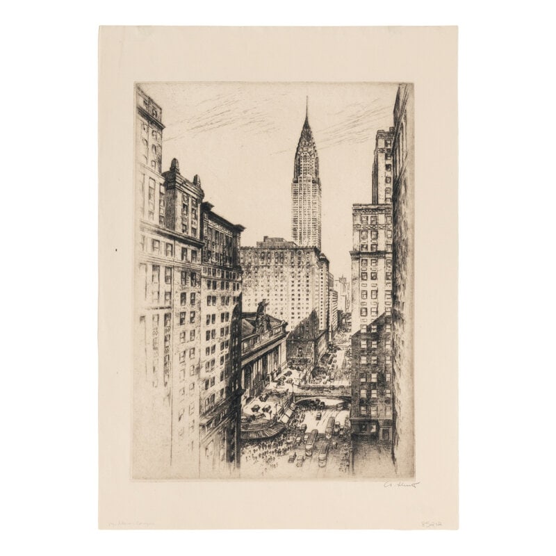 Anton Schutz (German/American, 1984-1977) Six Cityscape Etchings - 3